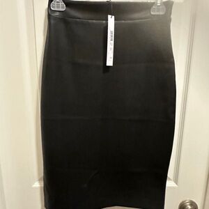 Susana Monaco XS Faux Leather Black Pencil Skirt NWT